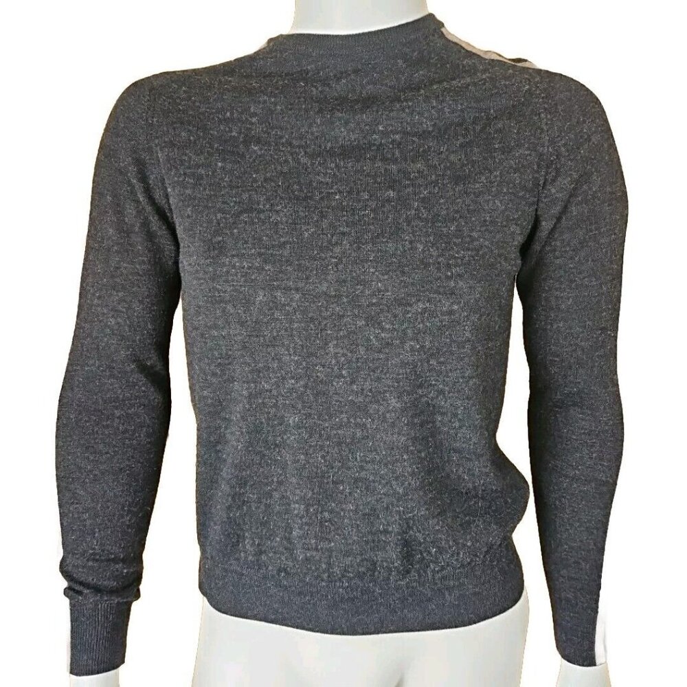 Codice Ski Sweater Men M EUR 50 Charcoal Merino Wool Blend Long Sleeve Pullover